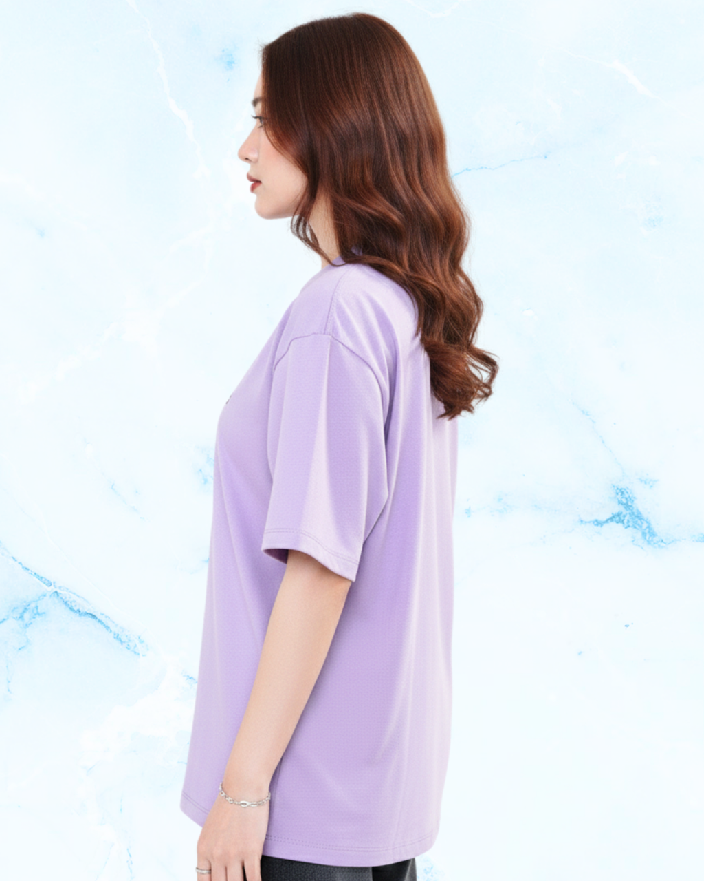 Premium Oversized Lavender Unisex T-Shirt Unisex (240 GSM) – Pure Cotton Bio-Wash