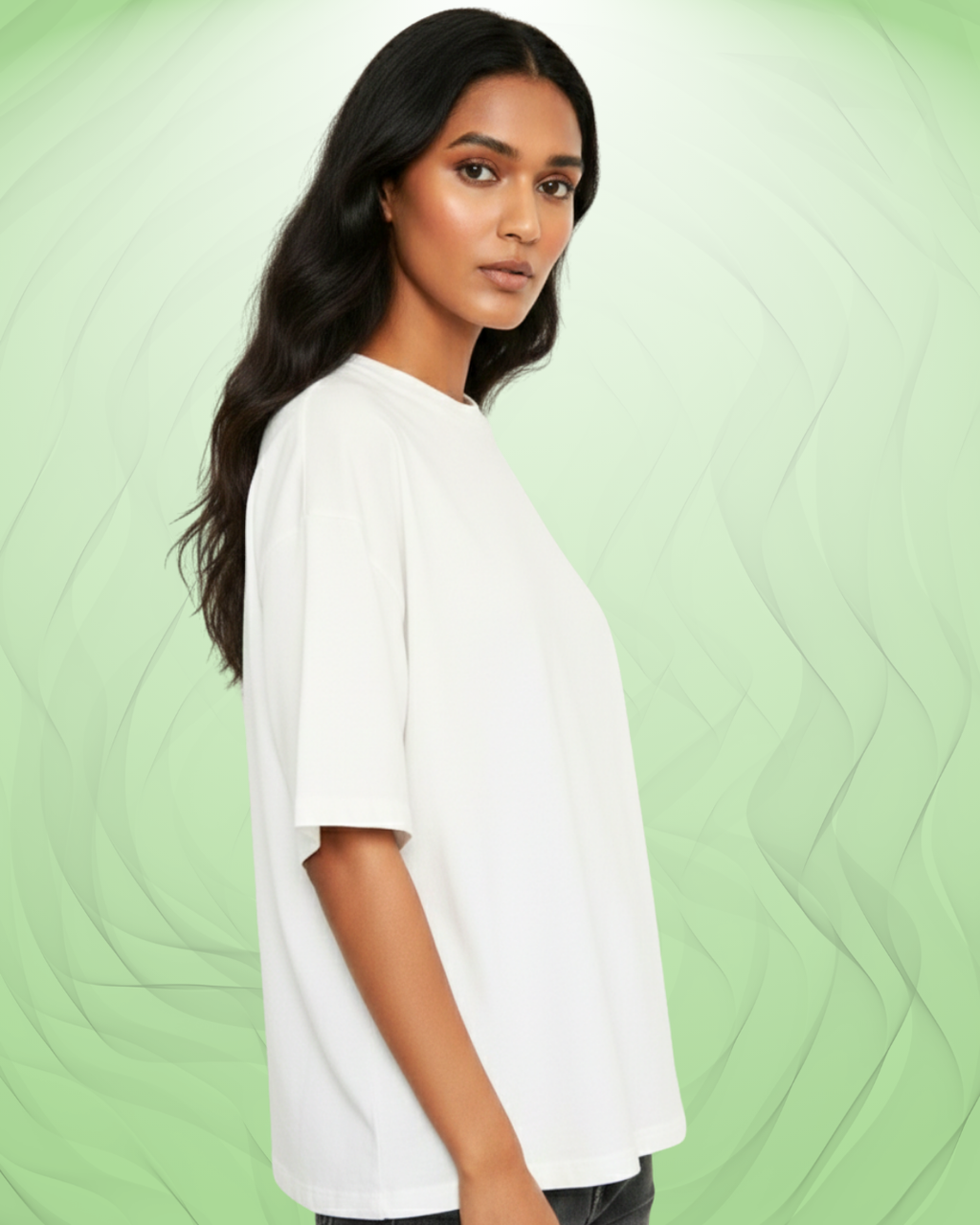 Premium Oversized White Unisex T-Shirt Unisex (240 GSM) – Pure Cotton Bio-Wash