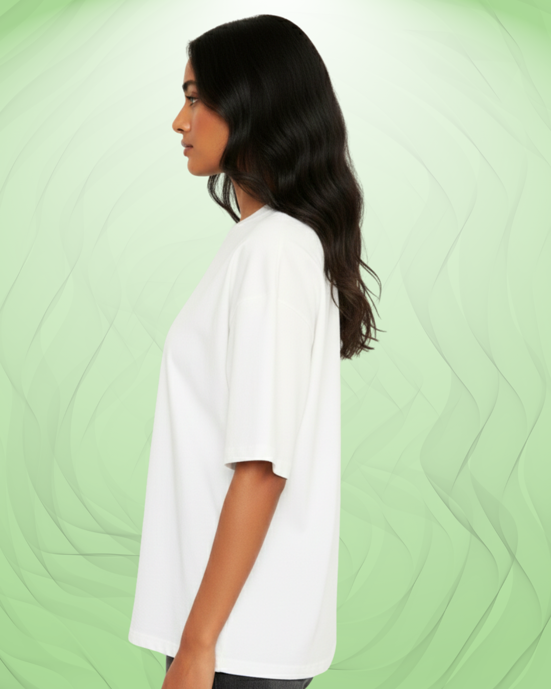 Premium Oversized White Unisex T-Shirt Unisex (240 GSM) – Pure Cotton Bio-Wash