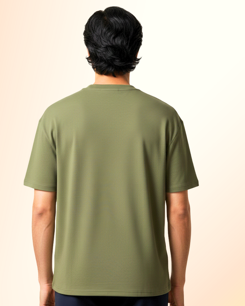 Premium Oversized Army Green Unisex T-Shirt (240 GSM) – Pure Cotton Bio-Wash