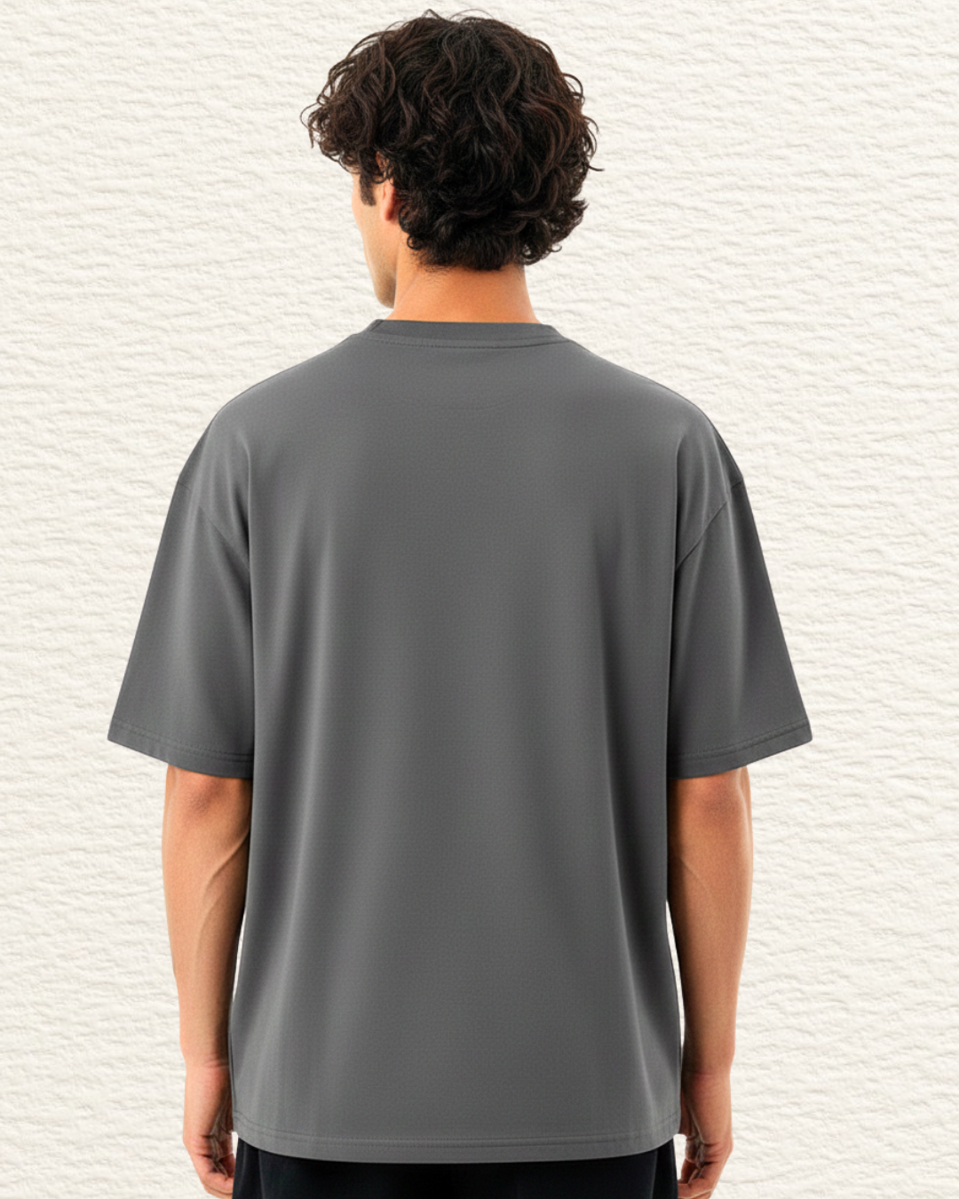 Premium Oversized Charcoal Unisex T-Shirt (240 GSM) – Pure Cotton Bio-Wash