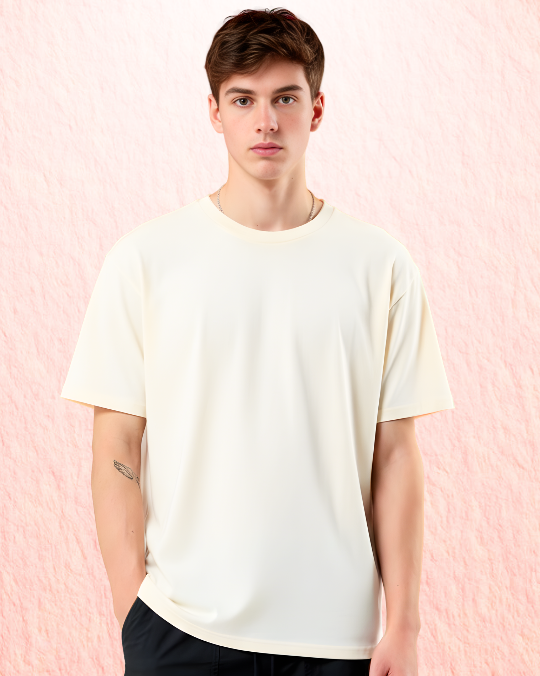 Premium Oversized Off-White Unisex T-Shirt (240 GSM) – Pure Cotton Bio-Wash (Copy)